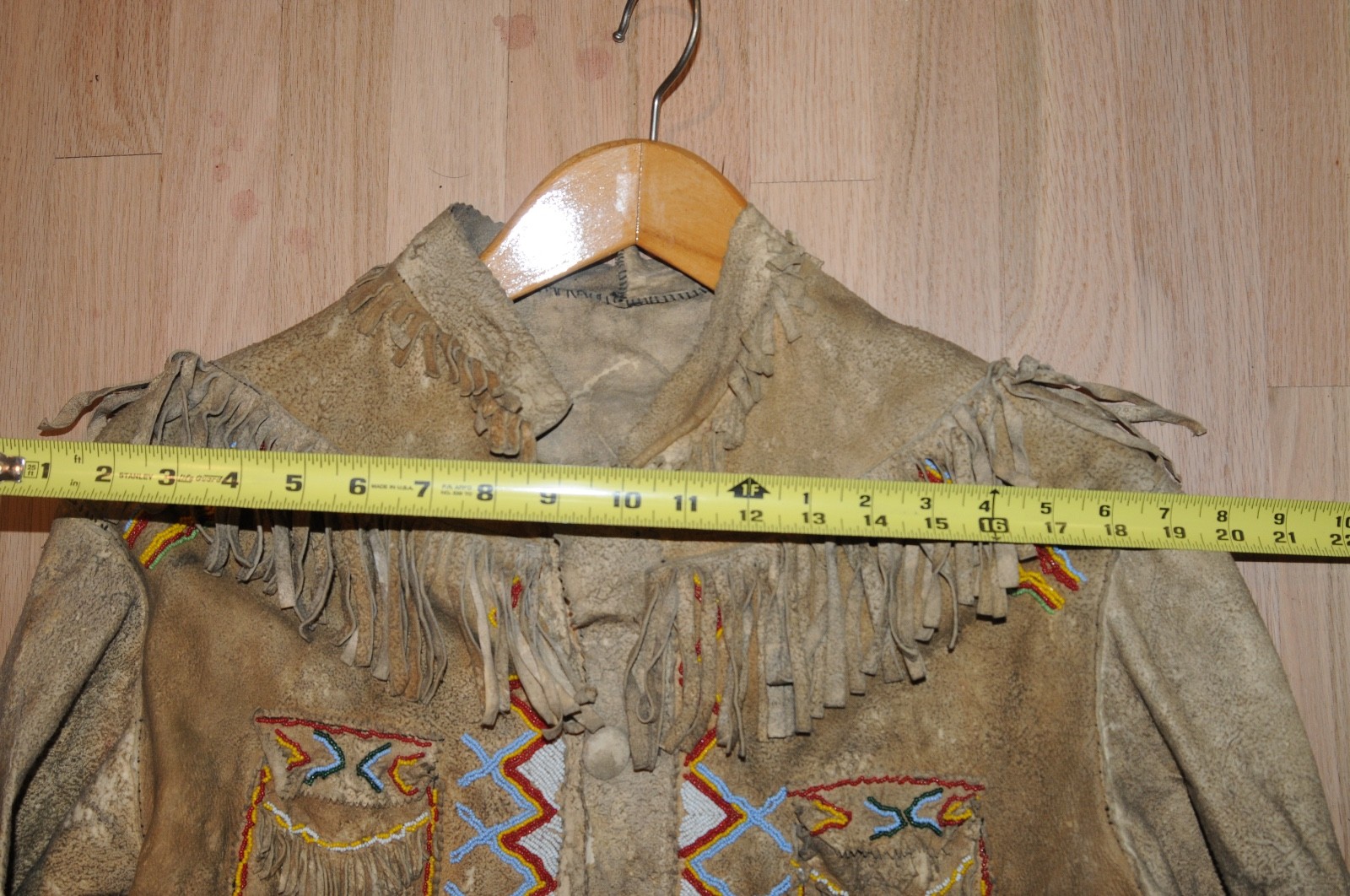 Early Vintage Native American Deer Skin Buck Skin Beaded Shirt and Pants Old****