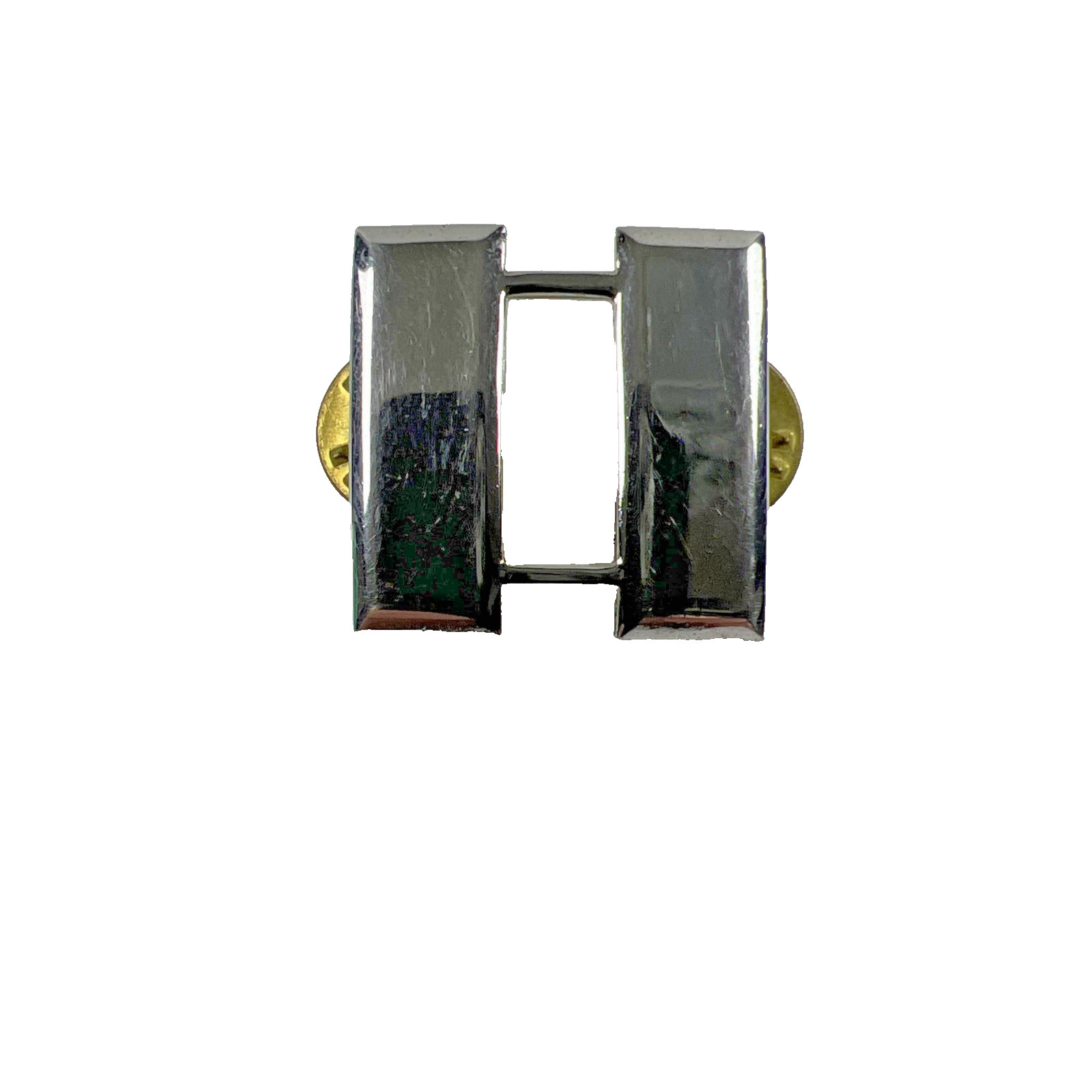 U.S. Army WWII Military Captain Bar Rank Lapel Pin 1/20 Silver Filled SF