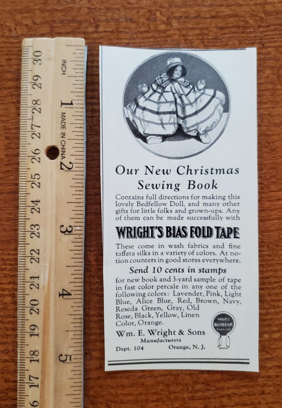 The Ladies Home Journal 1924 Advertisement Wrights Bias Fold Tape Wright Son
