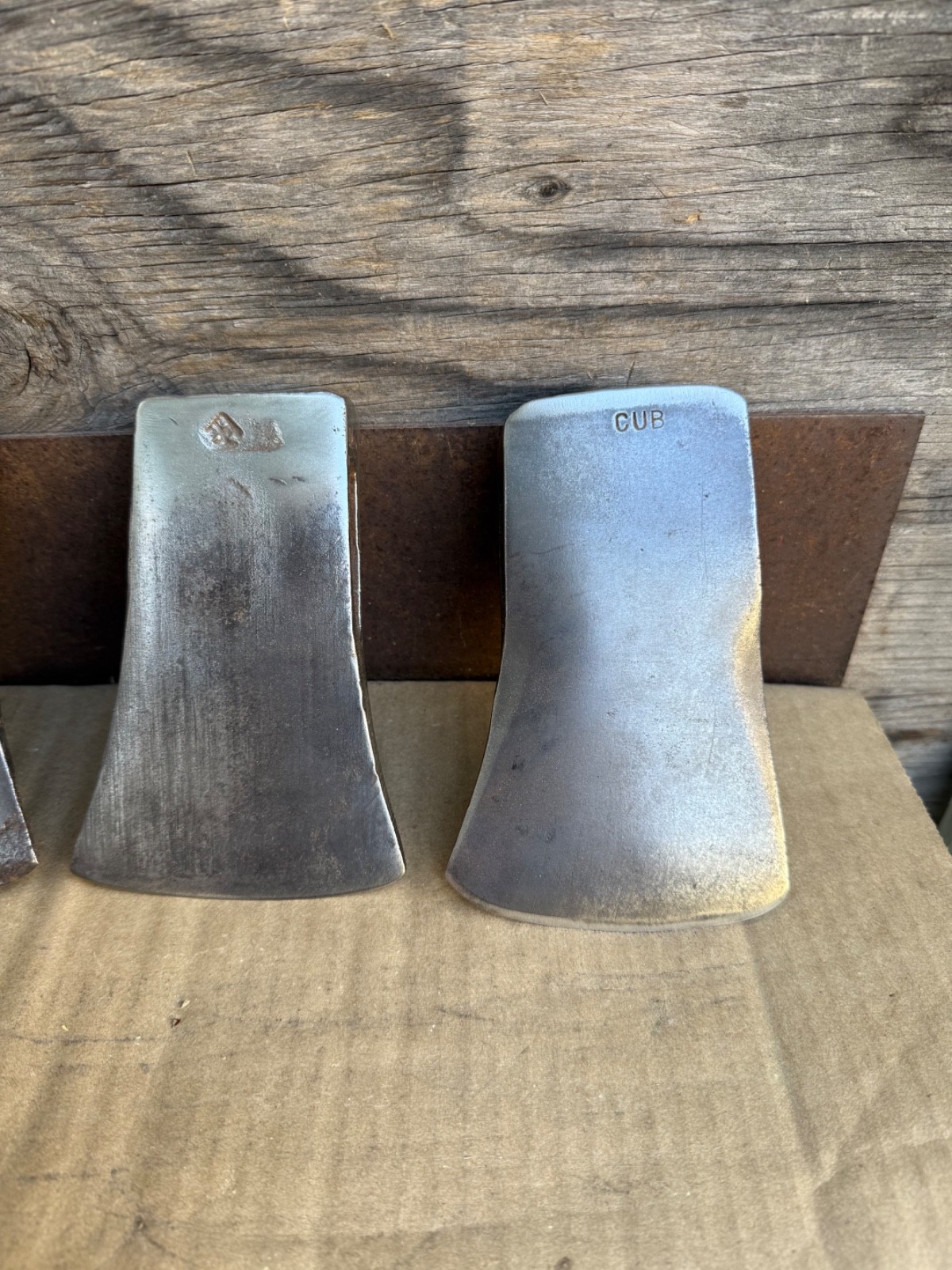 Vintage lot of four 2-1/4 Lb. boys size axe heads.