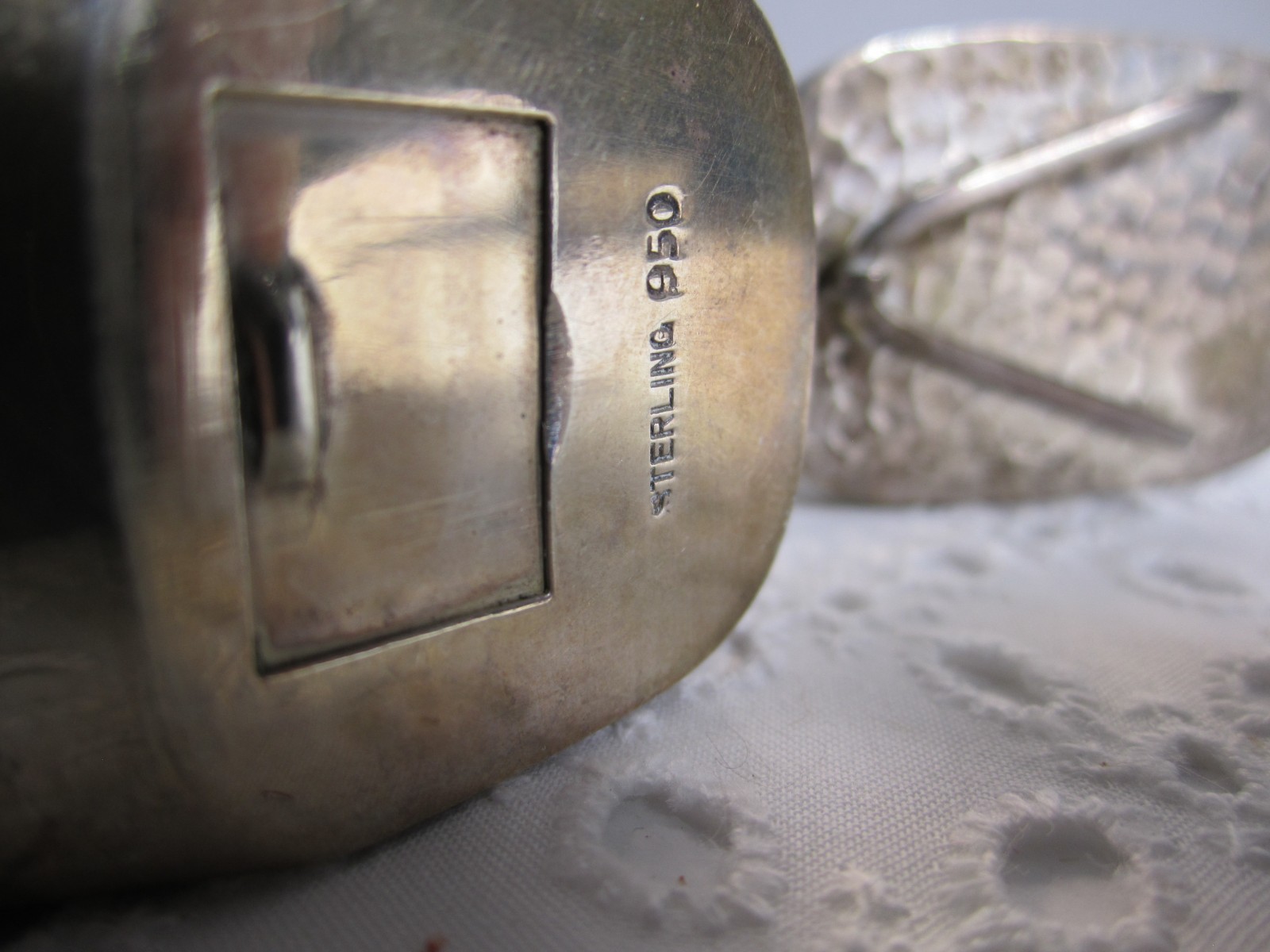 950 Sterling Silver Geta/Sandals Salt Pepper Shakers Japanese 34 Grams