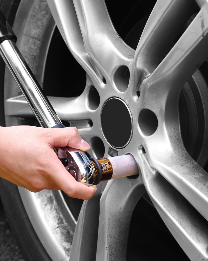 WORKPRO 1/2" Drive Lug Nut Impact Duty Socket 19mm Deep Thin Wall Socket 6 Point