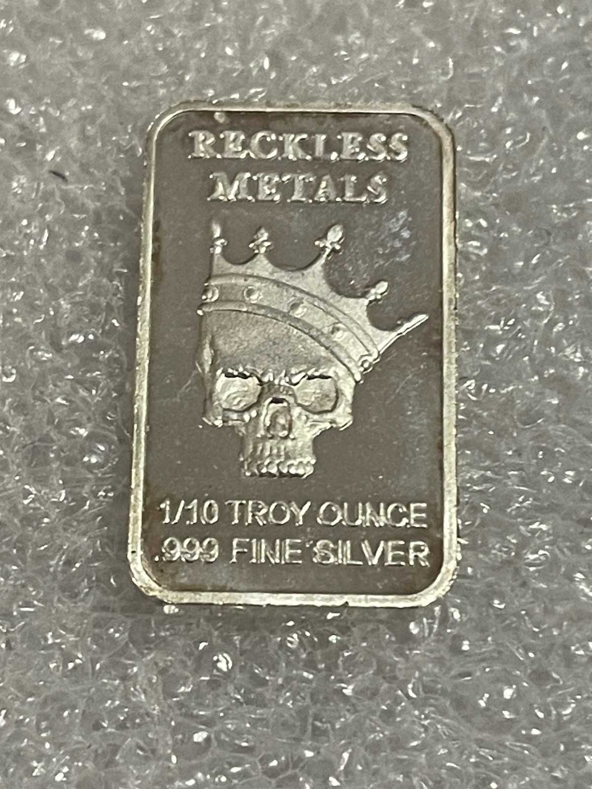 Reckless Metals 1/10th Oz .999 Fine Silver Bar