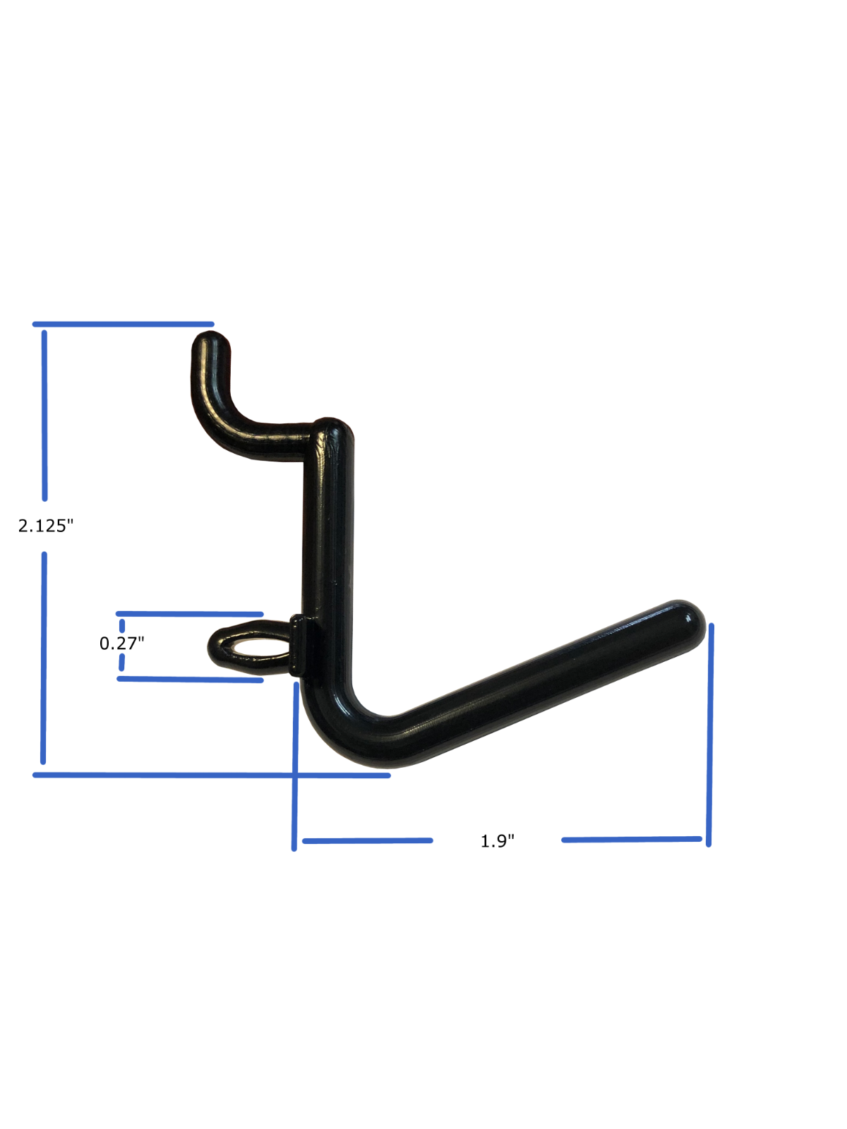 Plastic Pegboard Hooks L-Hooks for peg boards 100 pieces MADE IN USA