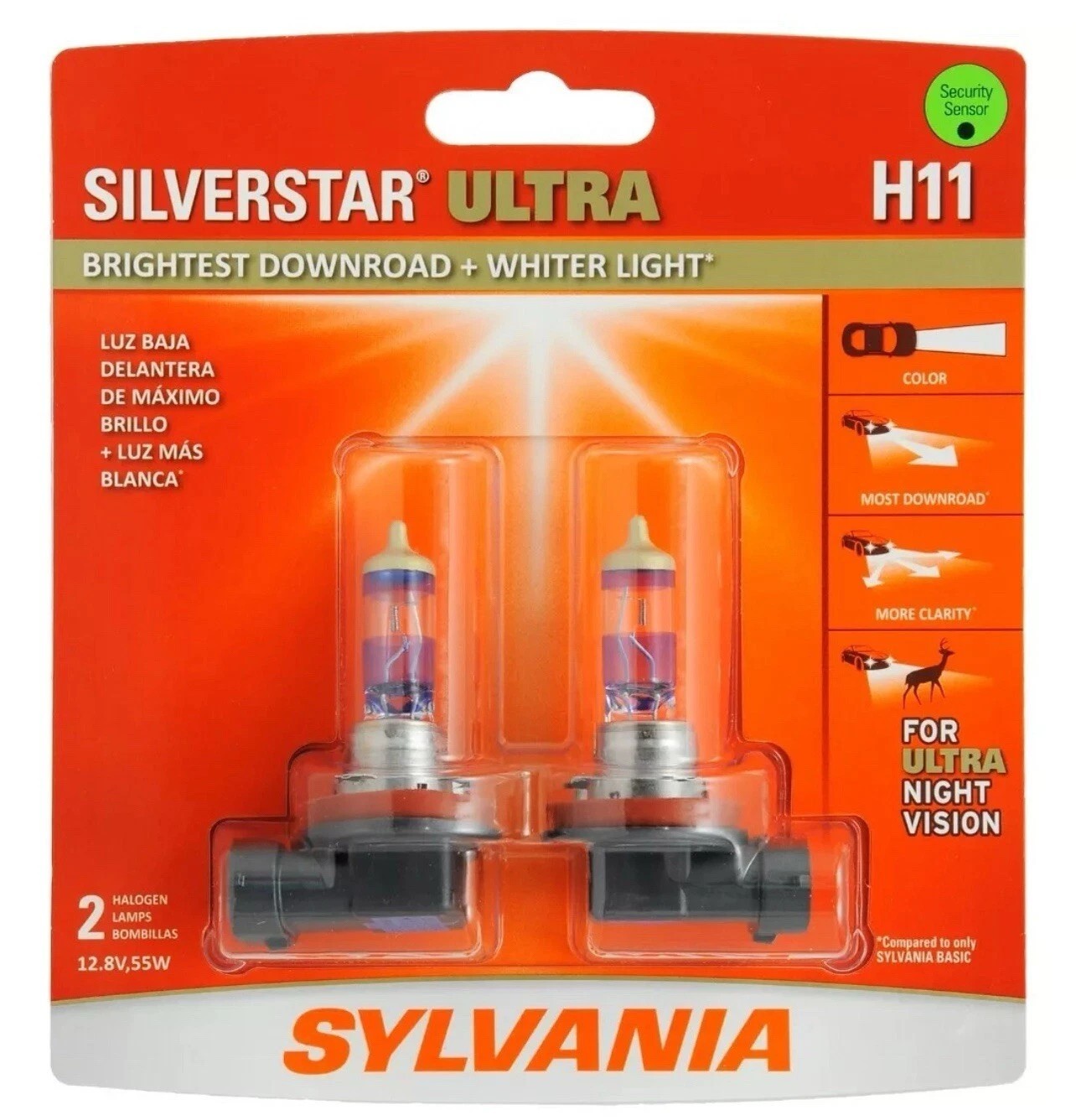 SYLVANIA SilverStar Ultra High Performance 2 Piece Halogen Headlight Bulb