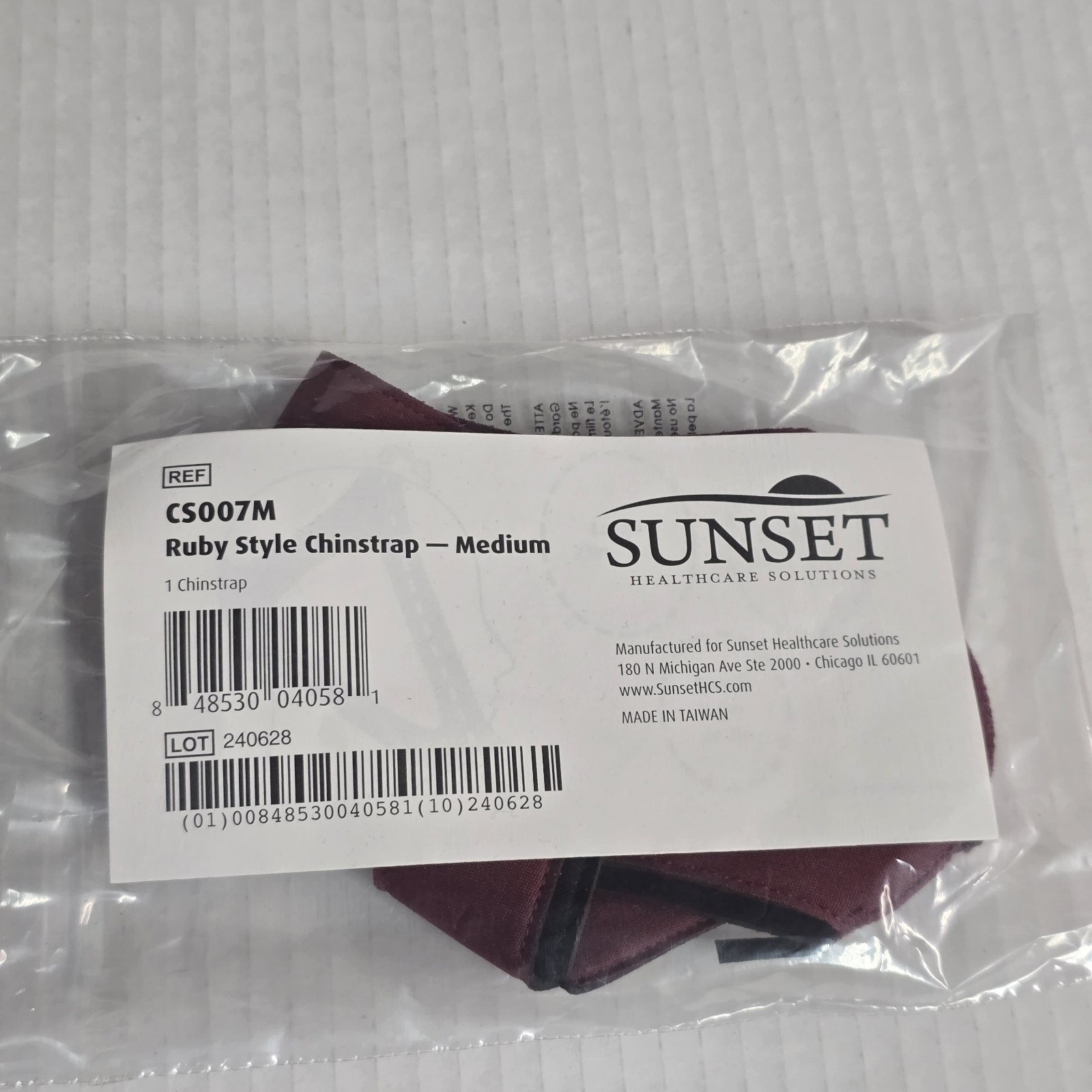 Sunset Ruby Chin Strap, Medium, Neoprene, NOT Adjustable, CS007M, 1 CT