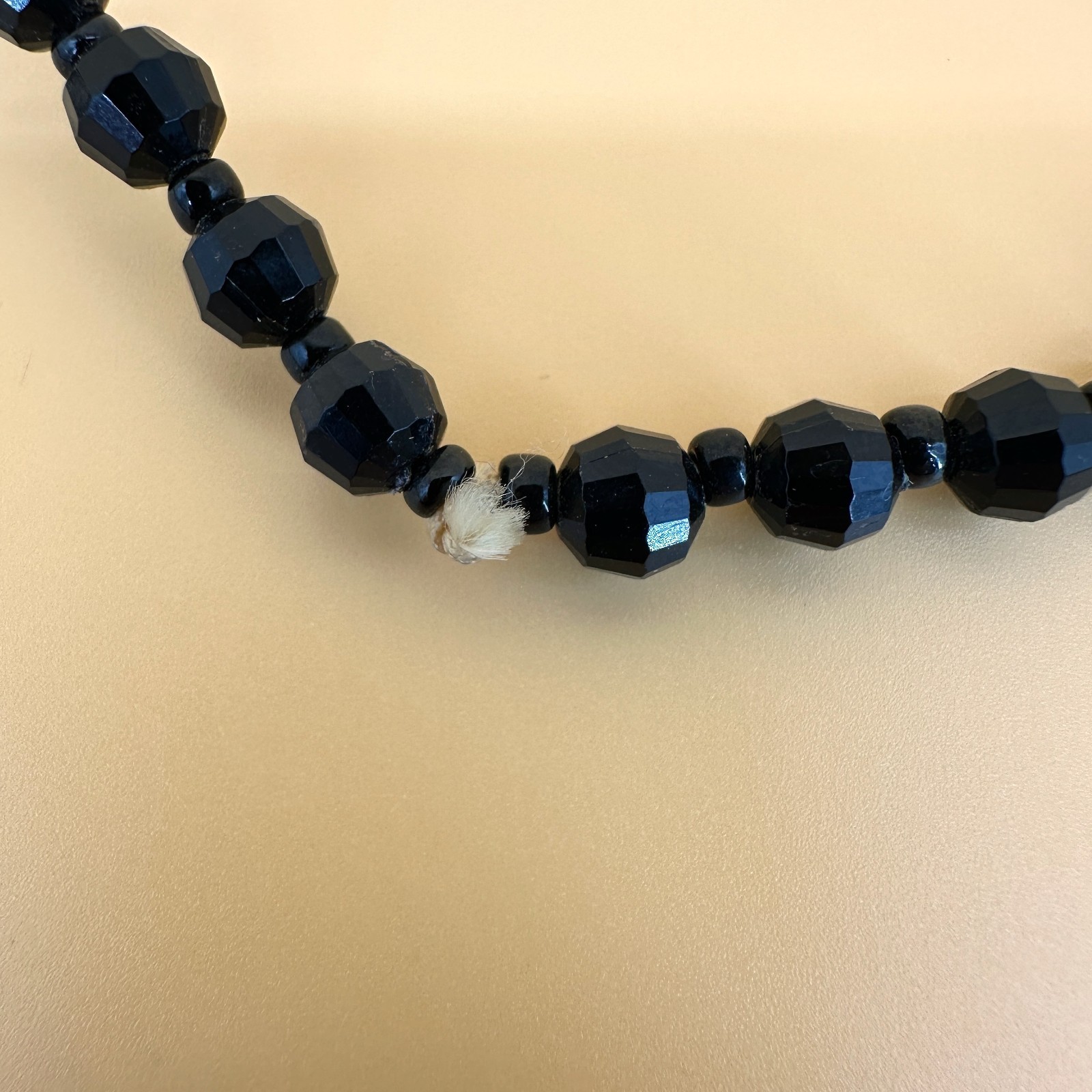 Vintage Black Acrylic Mix Jewelry Lot Earrings Necklaces Bracelets Faceted Bead