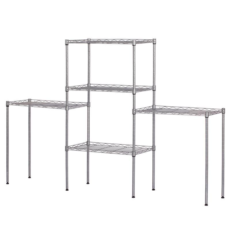 5-Tier Metal Wire Rack Free Standing Shelving Unit Adjustable Heavy Duty Storage