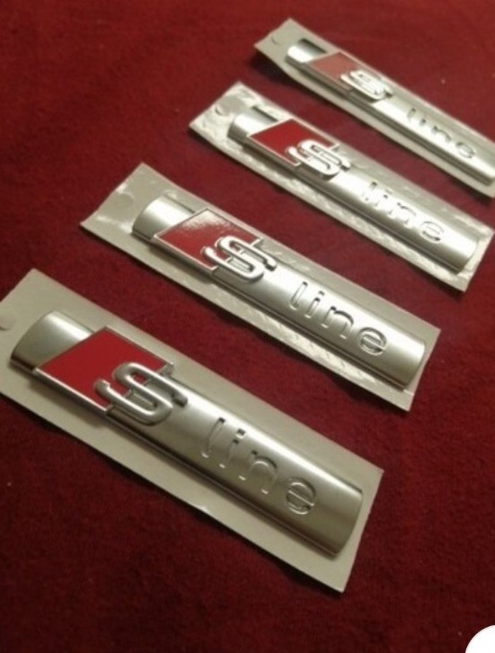 Audi S-Line emblem original lettering 2 pieces
