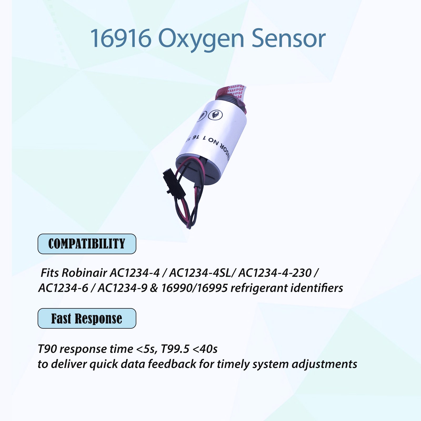 New Oxygen Sensor 16916 for Robinair R-1234yf Machine Replacement Oxygen Sensor