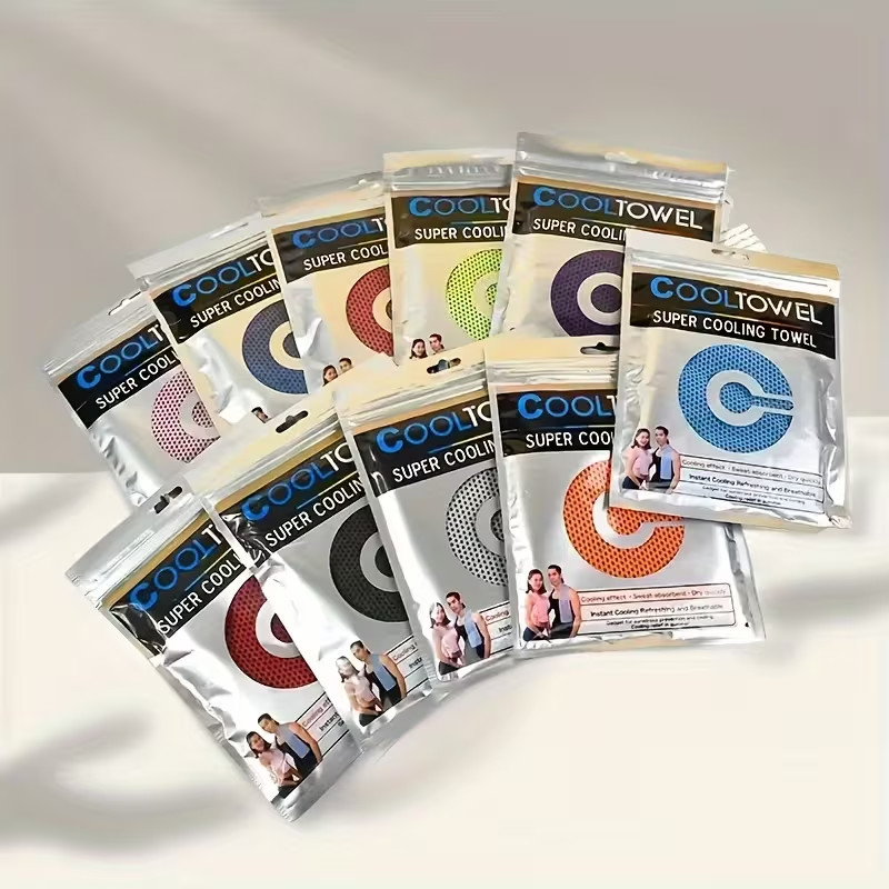 4 Pack Ice Cold Instant Cooling Towel Running Jogging Gym Chilly Pad Sports Yoga