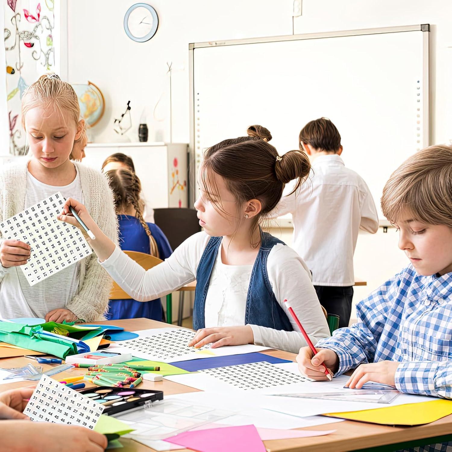 Number Stickers, Number Stickers 1-100, 2500 PCS Vinyl Consecutive Number 25 for