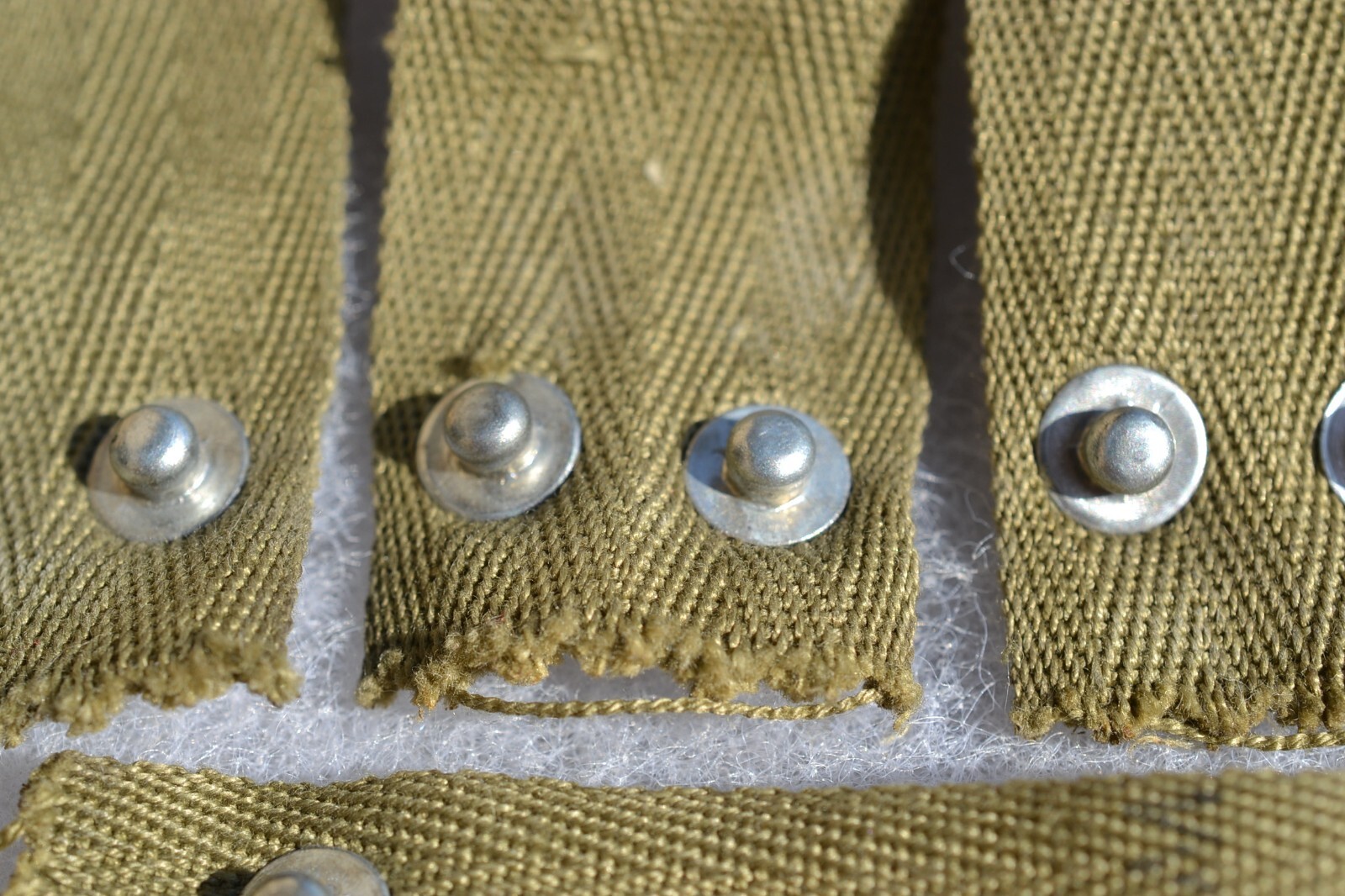 US ARMY M-1 HELMET LINER NAPE STRAP VOGT. SIZE 3 MAKER STAMP