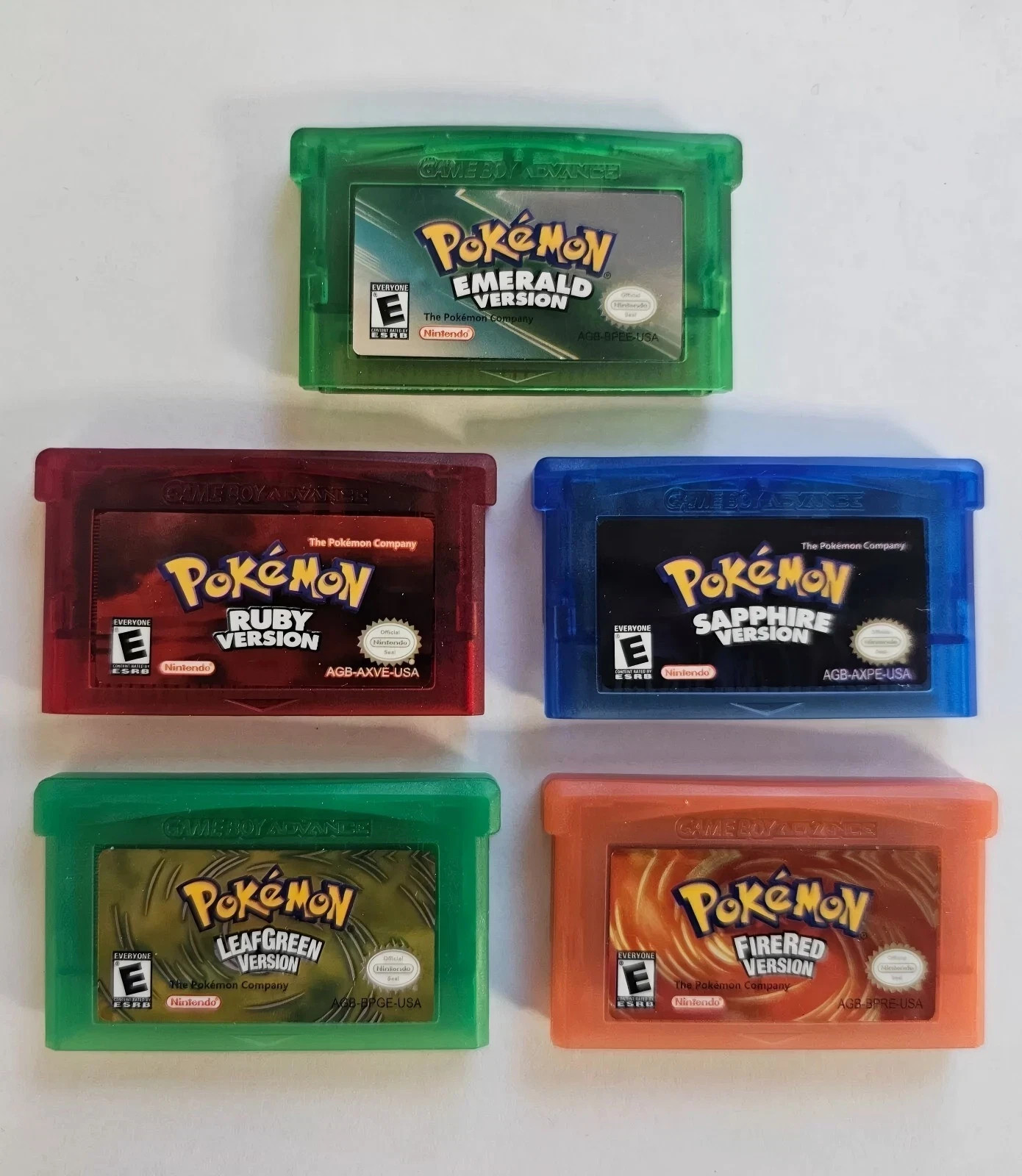5pc Game Card LeafGreen RUBY Sapphire GBM GBA For Pokemon US STOCK