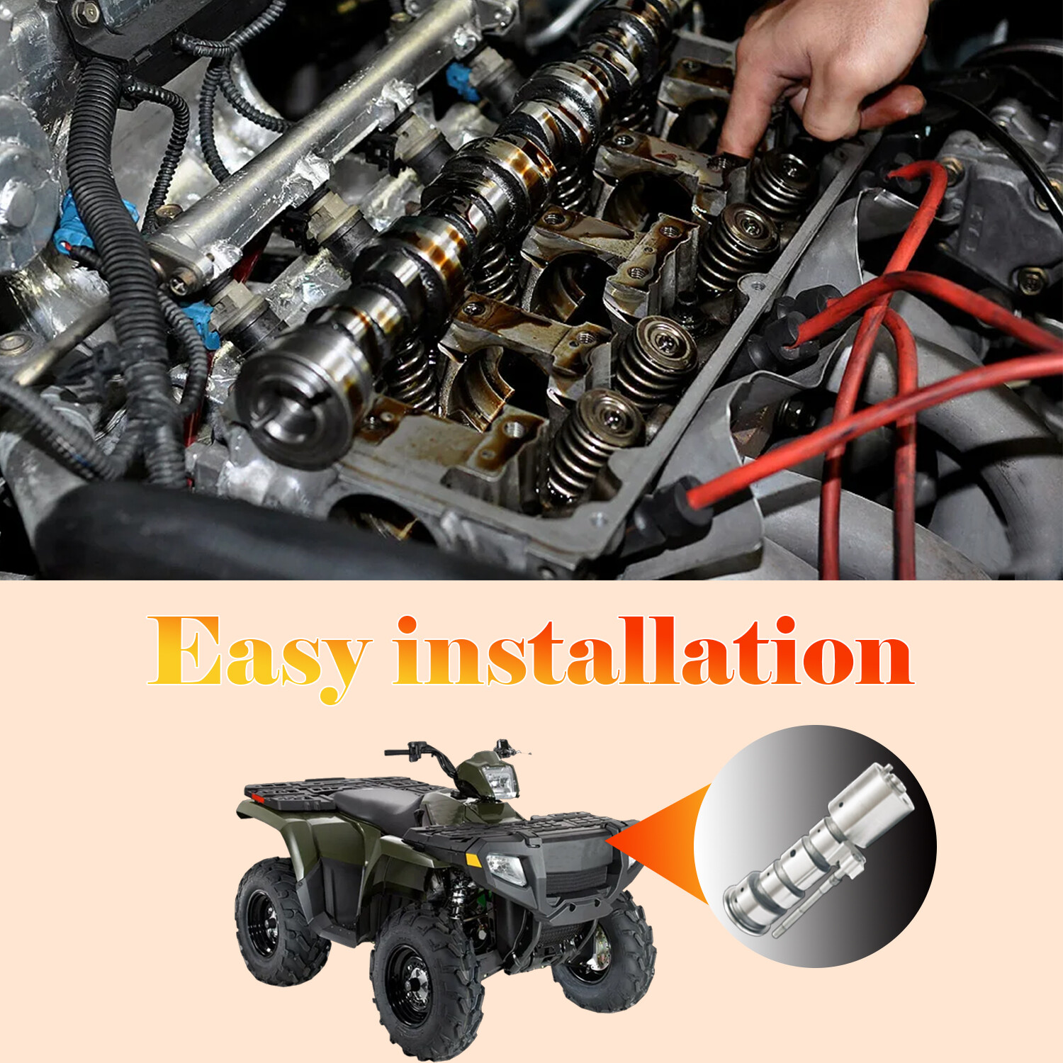 Camshaft & Rocker Arms w/Gasket Kits for Polaris Ranger 400 500 Scrambler 500