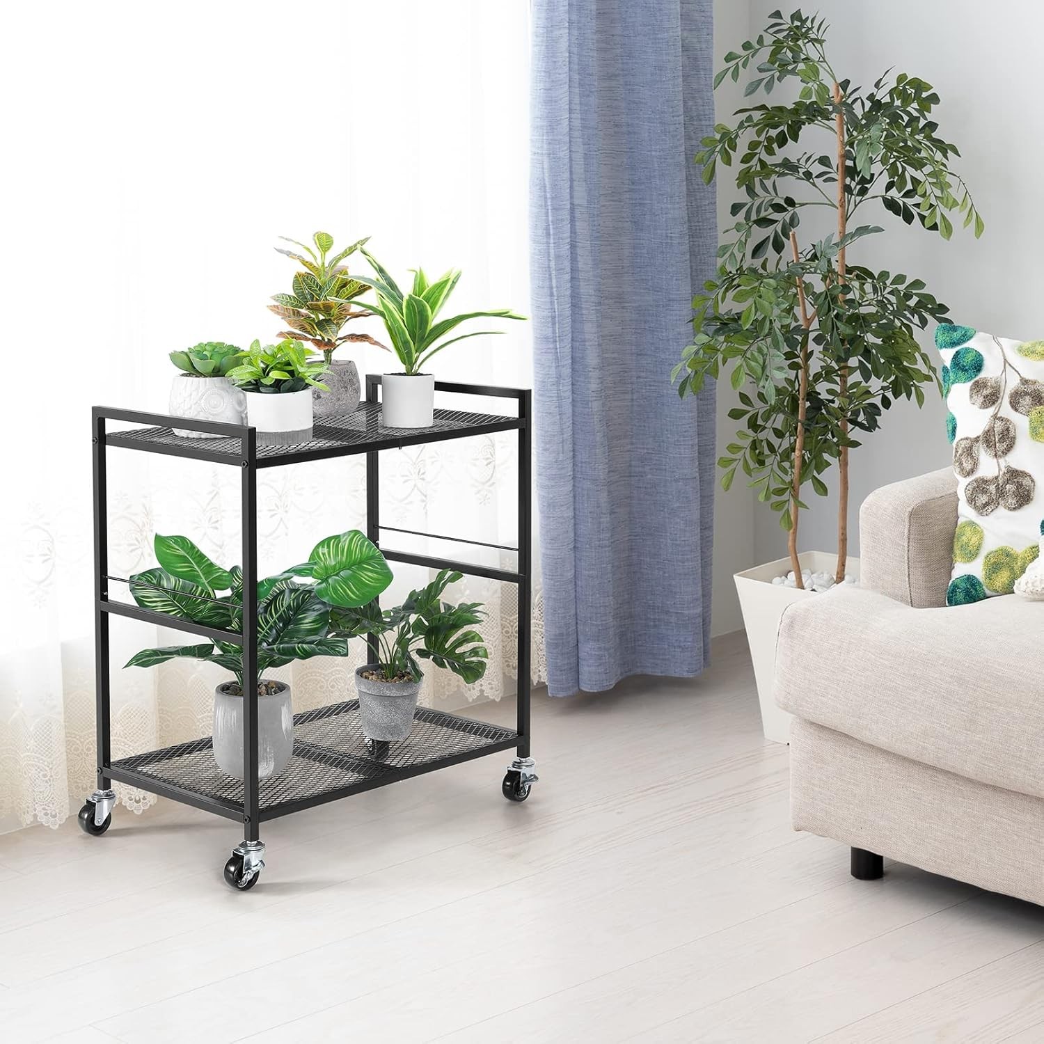 YBING Computer Tower Stand, Mobile CPU Holder, Black