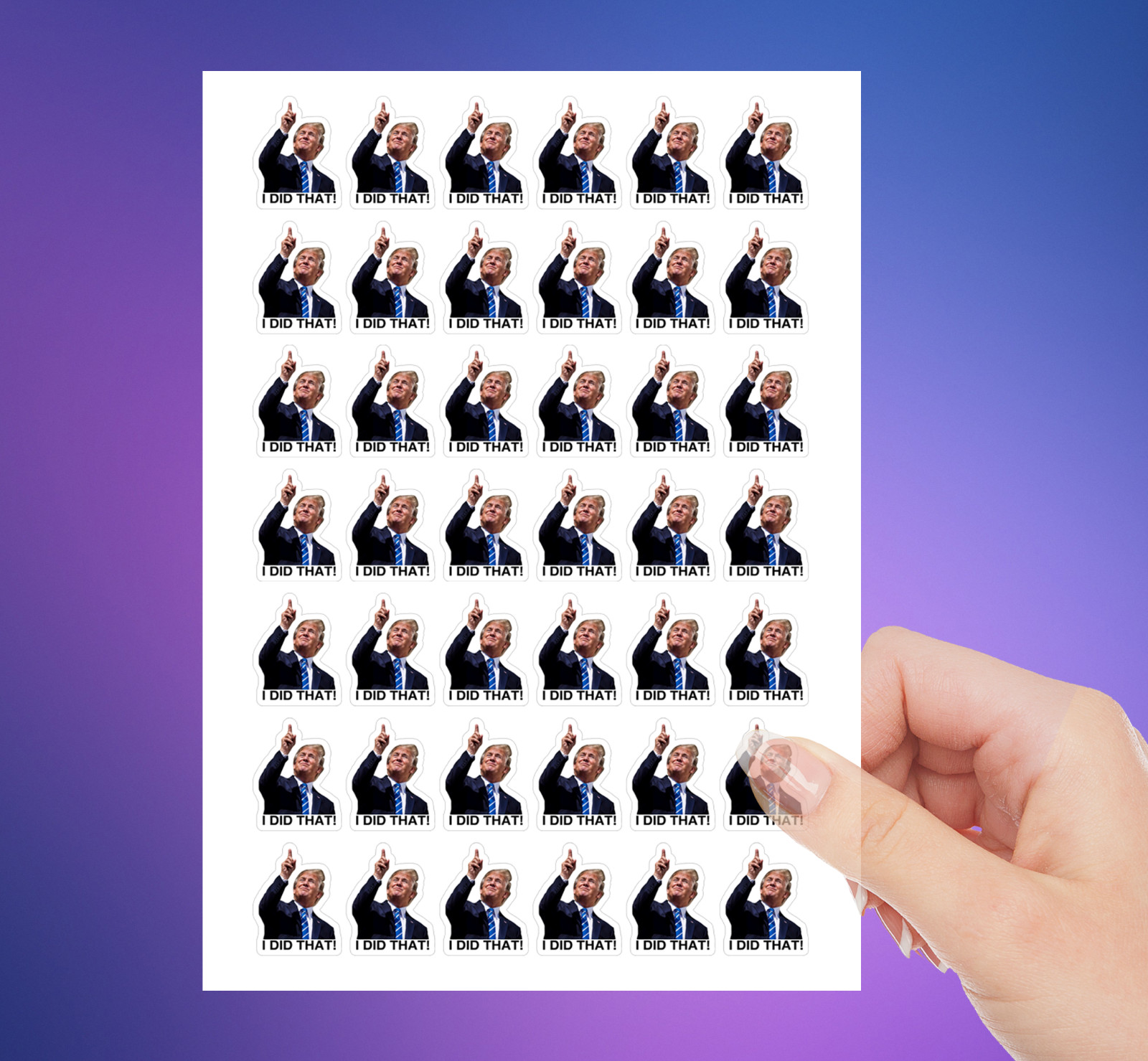 42 PCs "I did that" Trump Sticker Pack - Trump Meme - Trump Decals - 1 x 1.2"