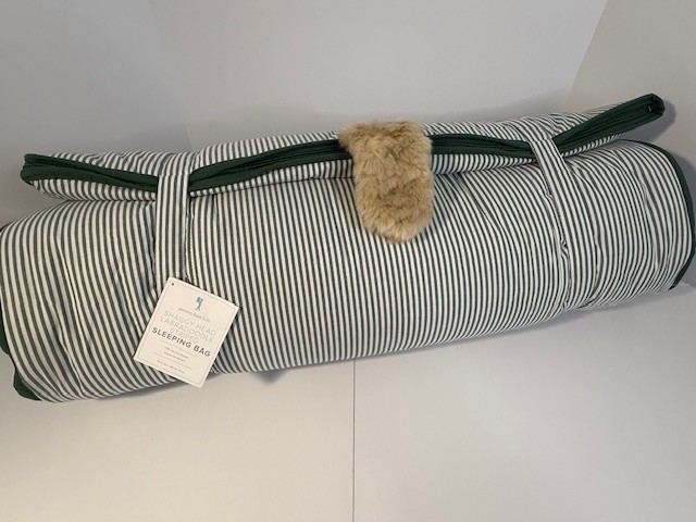 New-Pottery Barn Kids Striped Shaggy Head Critter Sleeping Bag