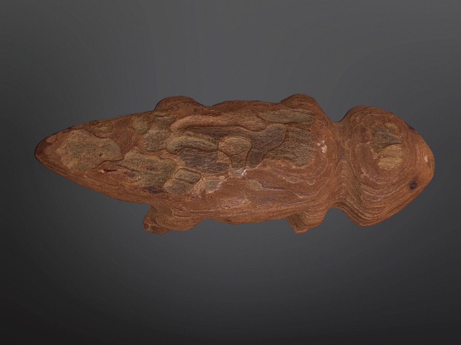 Circa 1910 Native American Tarahumara Carved Wood Lizard Fetish