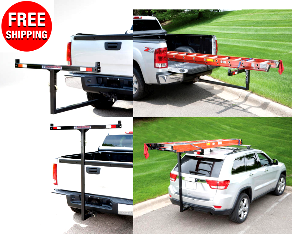 350LB Load Extender Truck Hitch Support Haul Ladder Lumber Rack Roof Tailgate