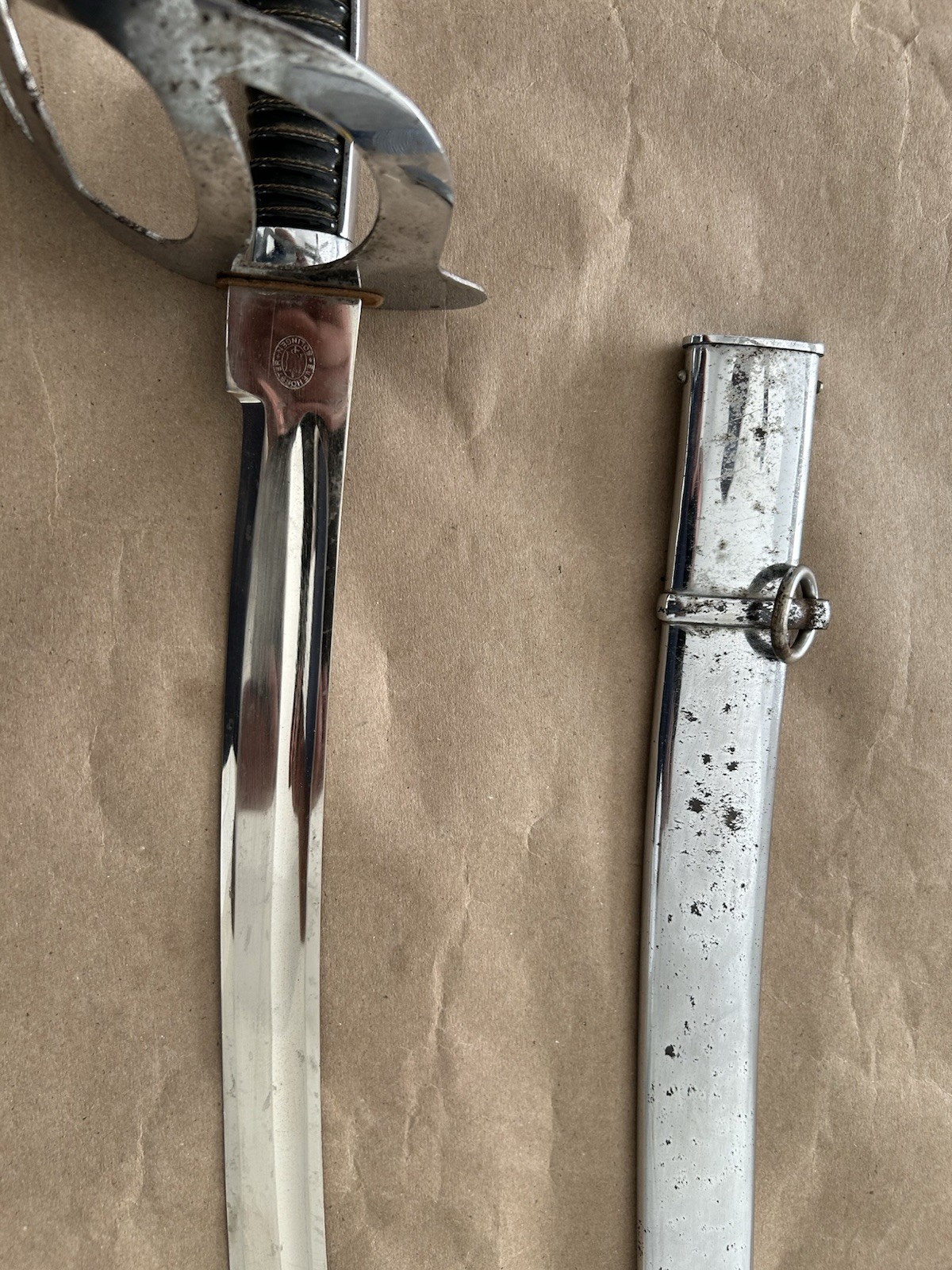 EARLY M1905 DUTCH POLICE KLEWANG CUTLASS SWORD - By Horster Solingen