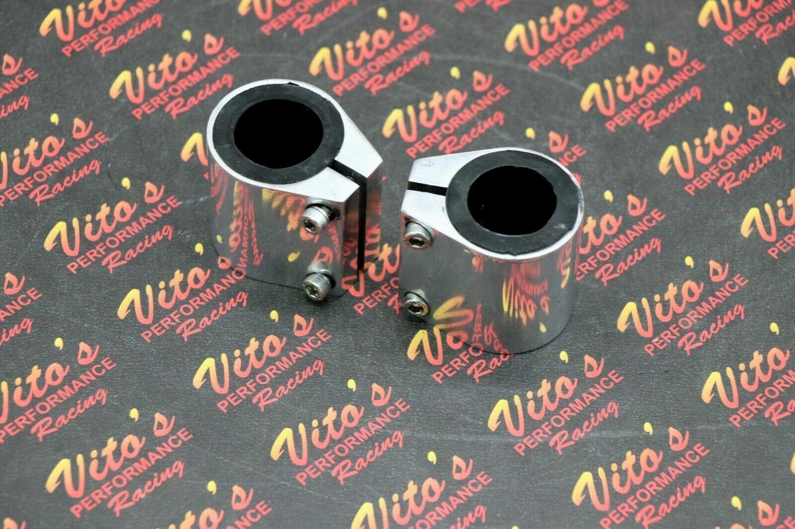 2 x BILLET ALUMINUM 1" high temp pipe clamps connectors Yamaha Banshee 1987-2006