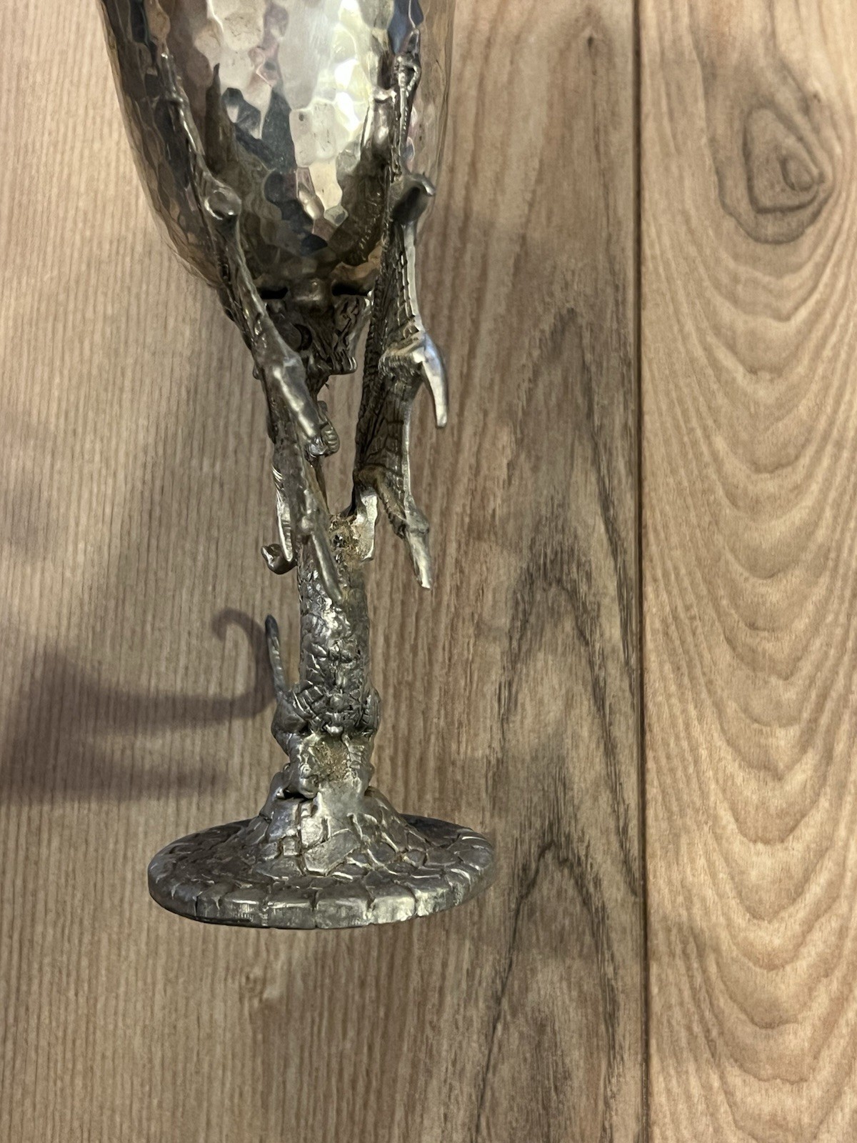 Lot Of 2 Ballena Bay Pewter Dragon Chalice Goblet Cups 8" Fantasy Wizards