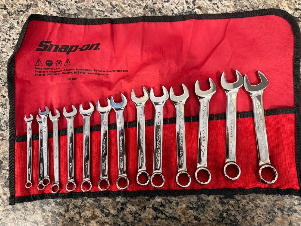Snap On 14pc Metric 6-19mm Short Combination Wrench Set C142 SPB-MS 363956