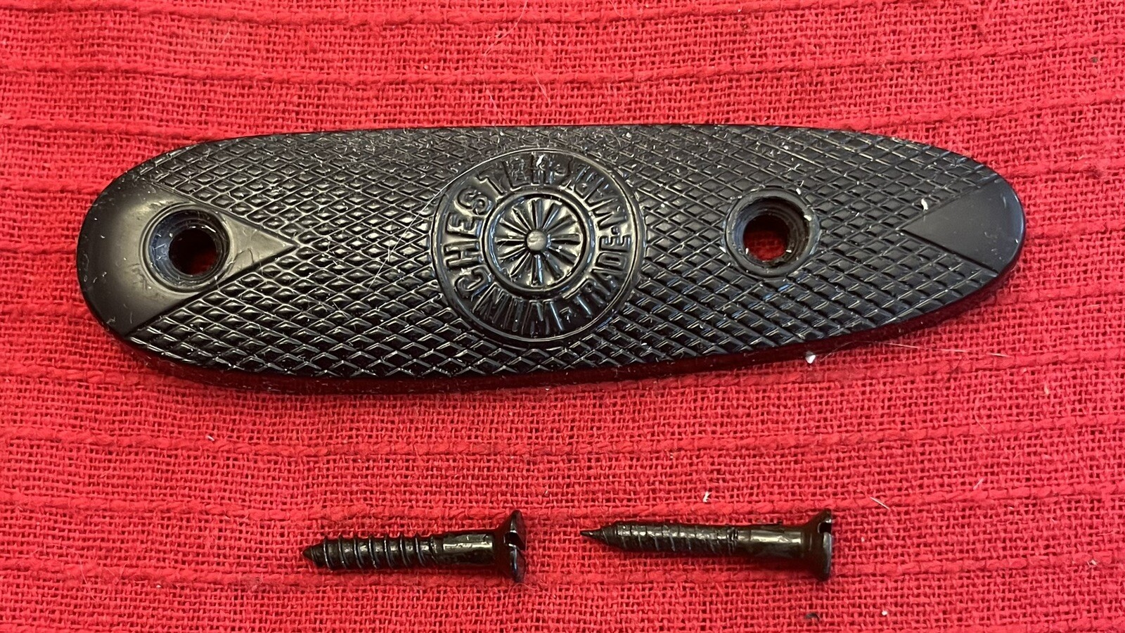 Winchester Model 1906 Logo Butt Plate w/ Screws - also Models 36 & Thumb Trigger
