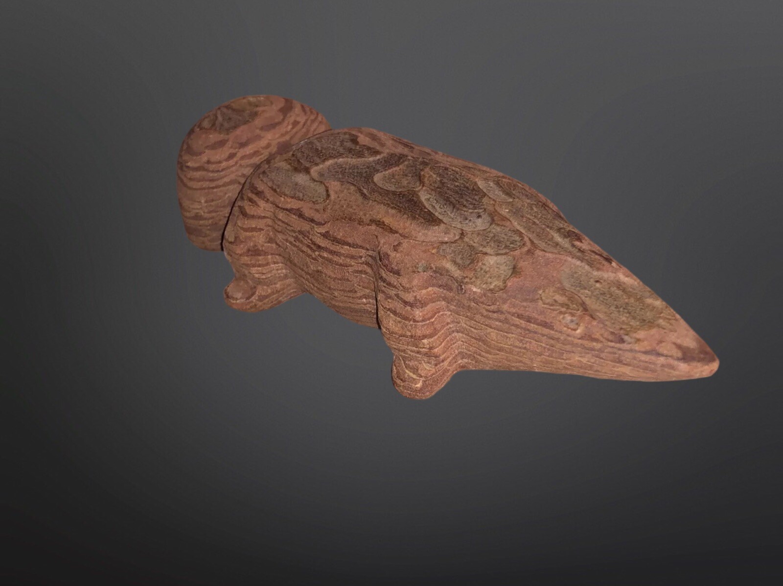 Circa 1910 Native American Tarahumara Carved Wood Lizard Fetish