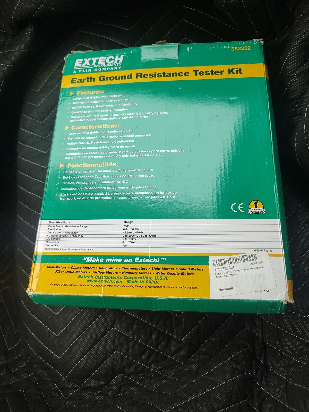 Extech 382252 - Earth Ground Resistance Tester Kit