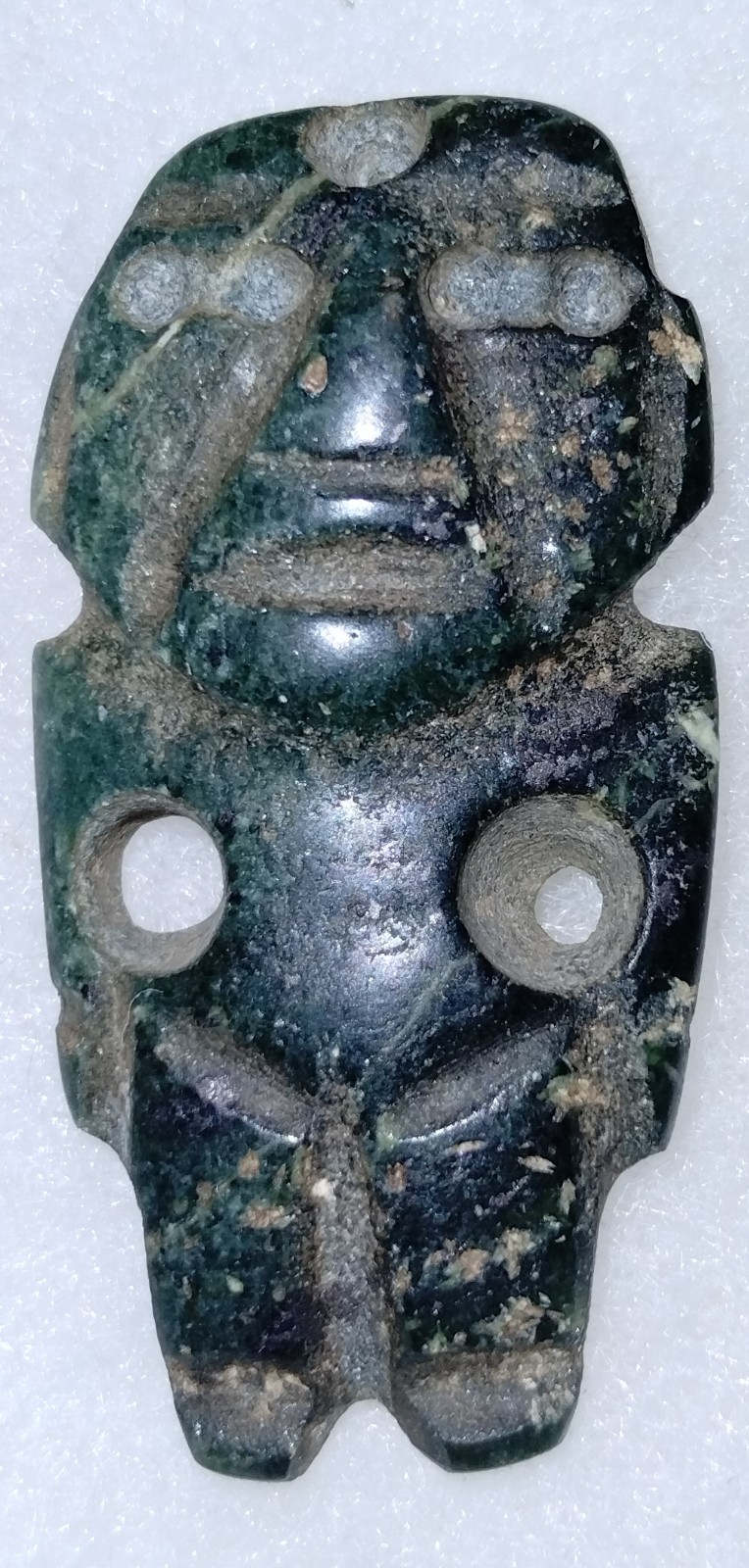 Olmec Figure Pre-columbian  Mesoamerican Jade Bead Pendant