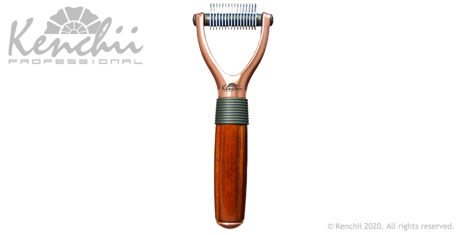 Kenchii Grooming Rose Gold Line Shears - FREE RAKE INCLUDED -Choose Shear or Set