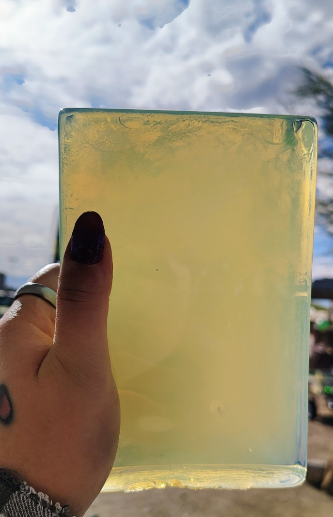 Opalite Glass Opal LARGE Block Rough Flint Knapping 3.8#