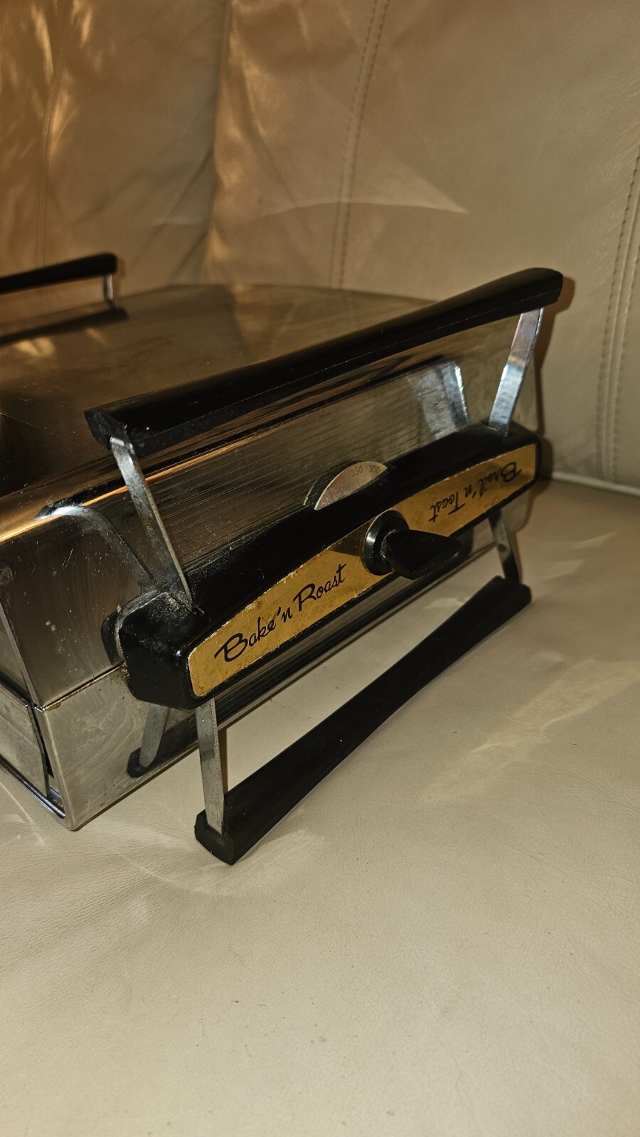 Vintage Mid Century Chrome Glass Dominion Oven Broiler Kitchen Appliance Tested