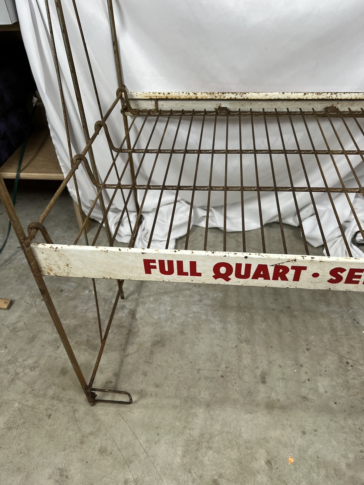 Vintage NEHI Beverages Metal Soda Rack “FULL QUART-SERVES SIX” 47x27x21