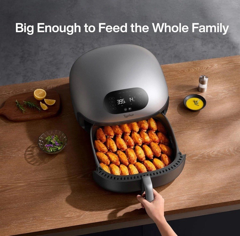 Typhur Dome 2 Air Fryer, Extra Large with Superior Airflow, Self-cleaning.