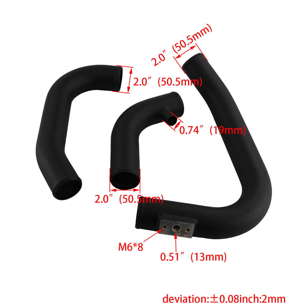 Front Mount Intercooler Pipe Kit For Audi A4 1.8T Turbo B6 Quattro 02-06 Black