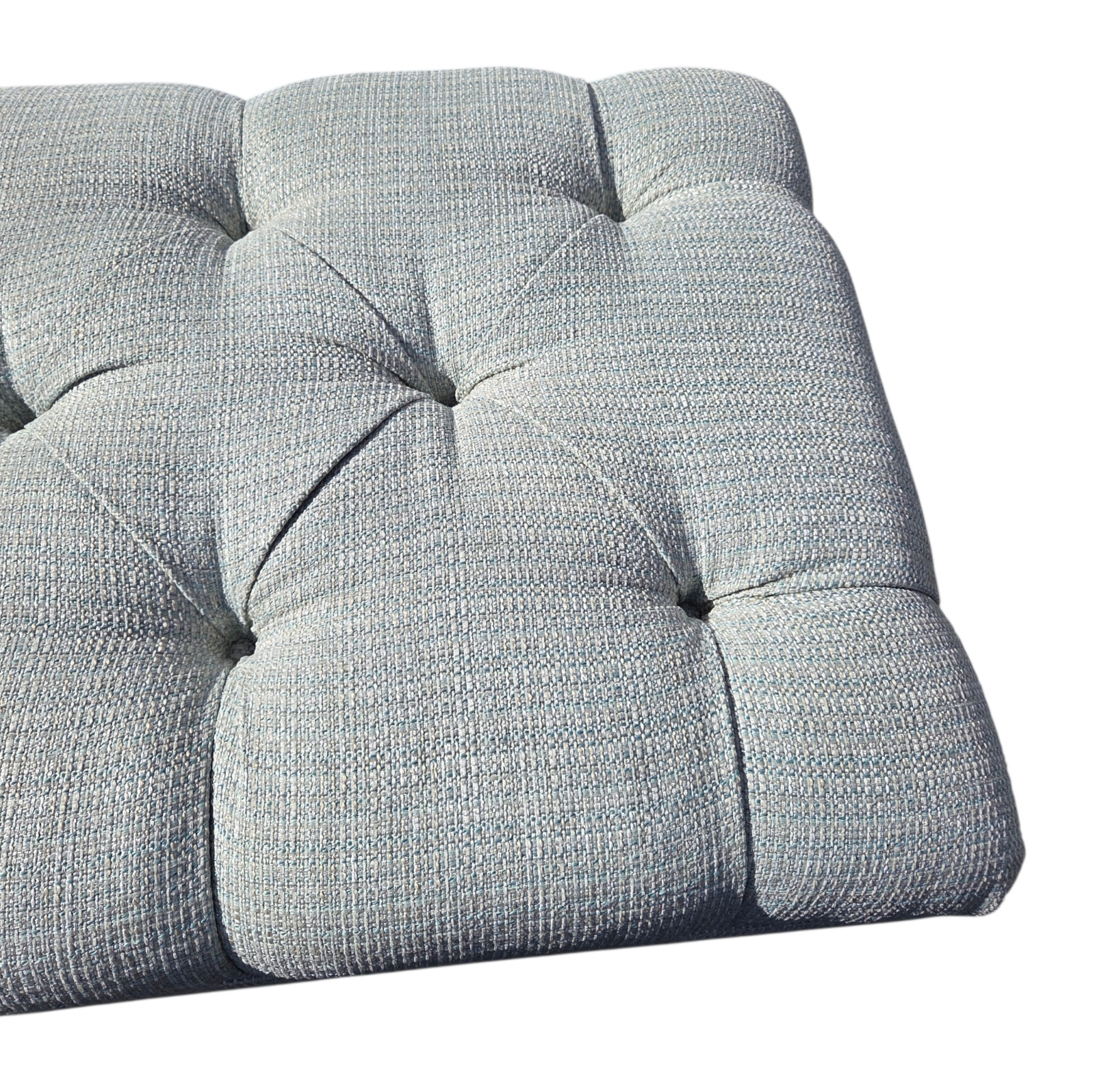 Ethan Allen Anton Chesterfield Style Ottoman Bench Hobb Nail Foot Stool