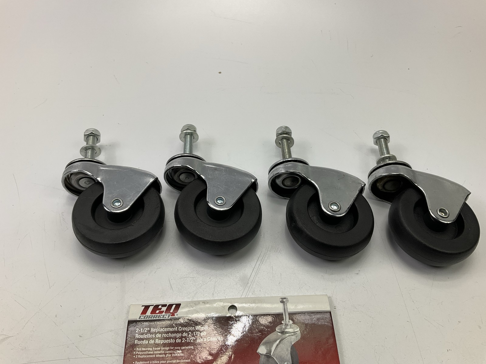 Set Of (4) - TEQ 30004PV 2-1/2" Replacement Creeper Wheels