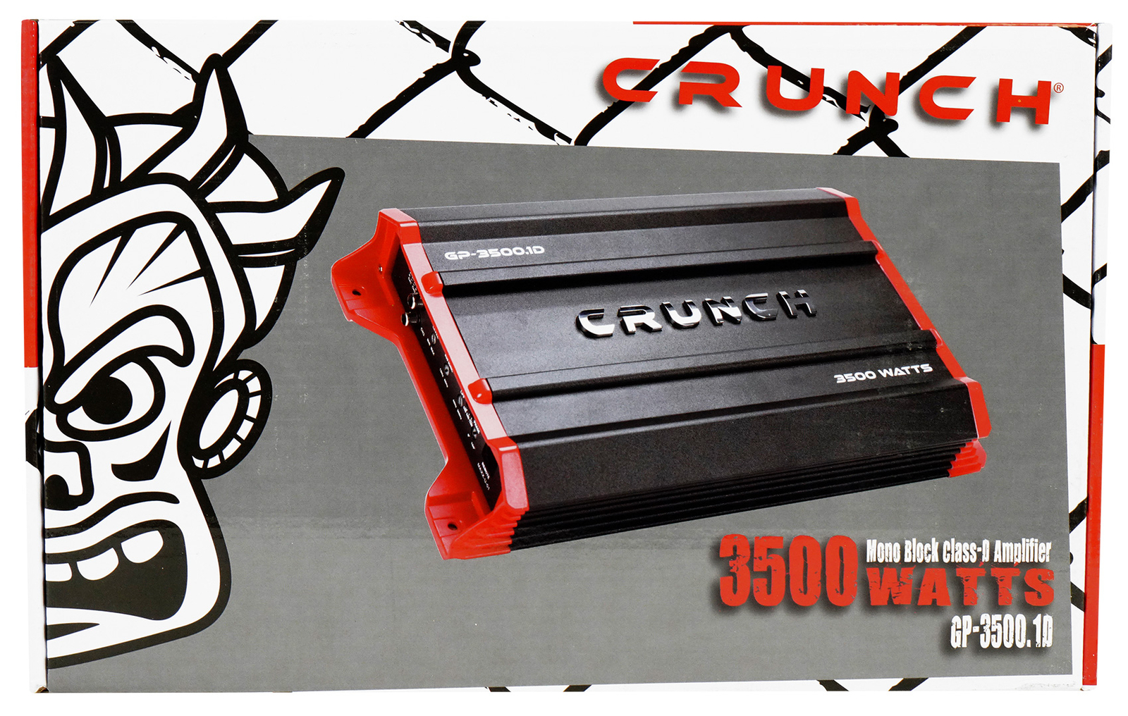 Crunch GP-3500.1D 3500 Watt @ 1 Ohm Mono Car Amplifier Audio Amp Class D