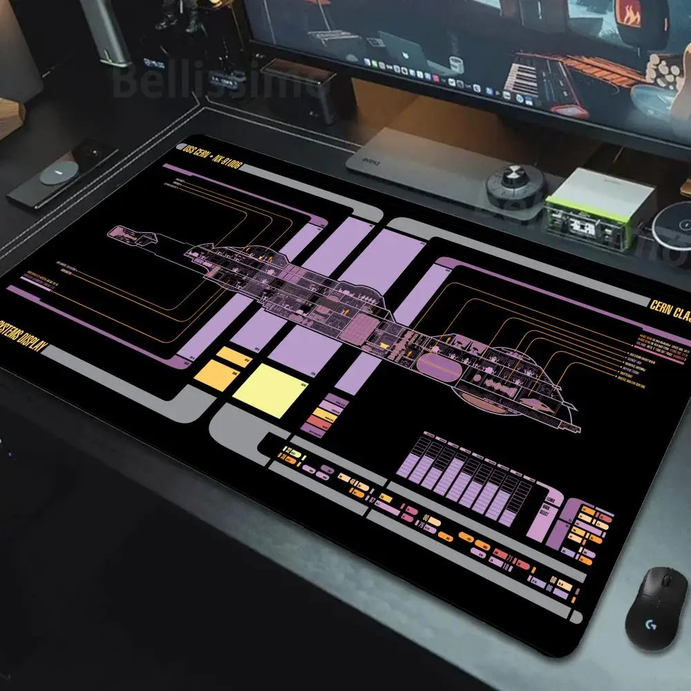 Lot Starship Blueprint Pad Desk Pad Mouse Pad Gamer Computer Cabinet Star Trek