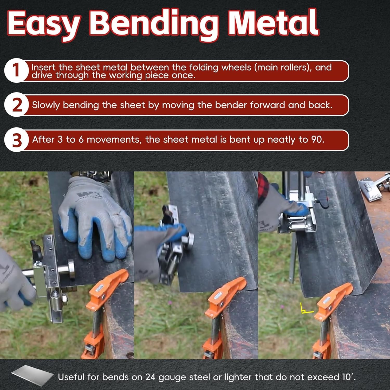 Adjustable Sheet Metal Bending Tool 2204 Uni Bender Bending Height From 3/8"-8"