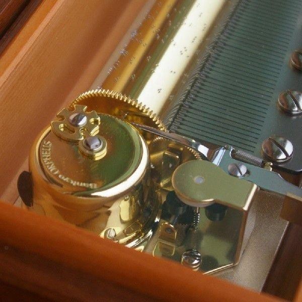 Walnut case for 72-note music box