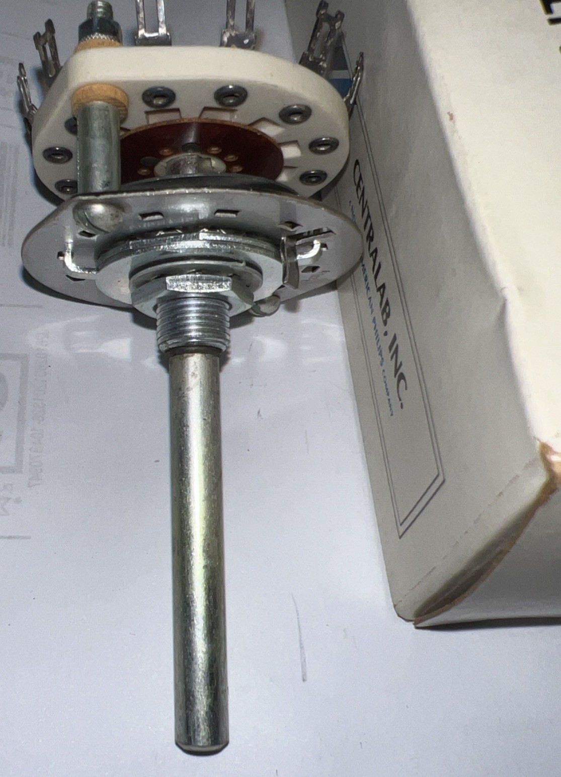 Centralab 2504 2-pole, 5-position Shorting Steatite Rotary Switch New in Box