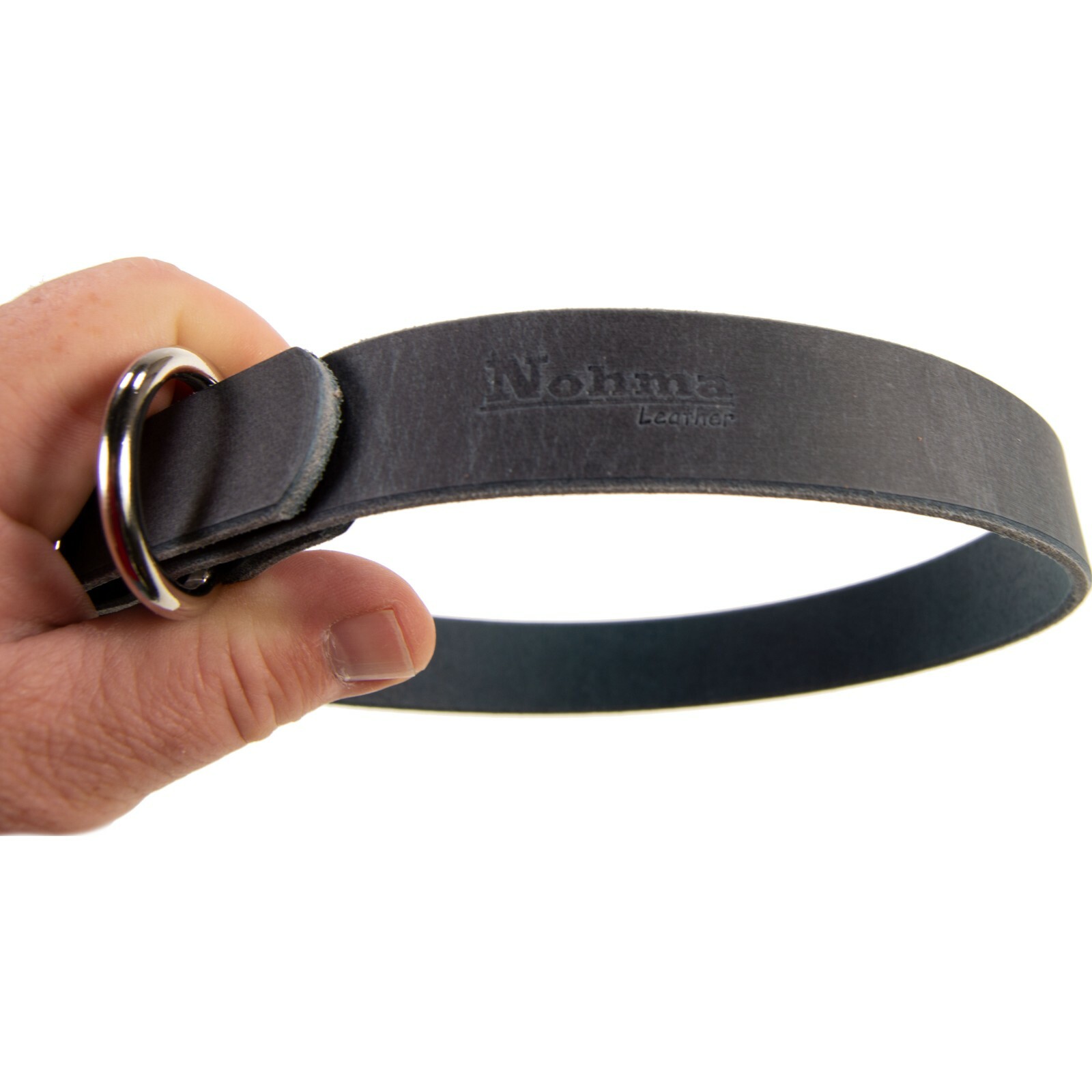 Heavy Duty Leather Dog Collar_Medium, Large, XL_1" Wide_Amish Handmade