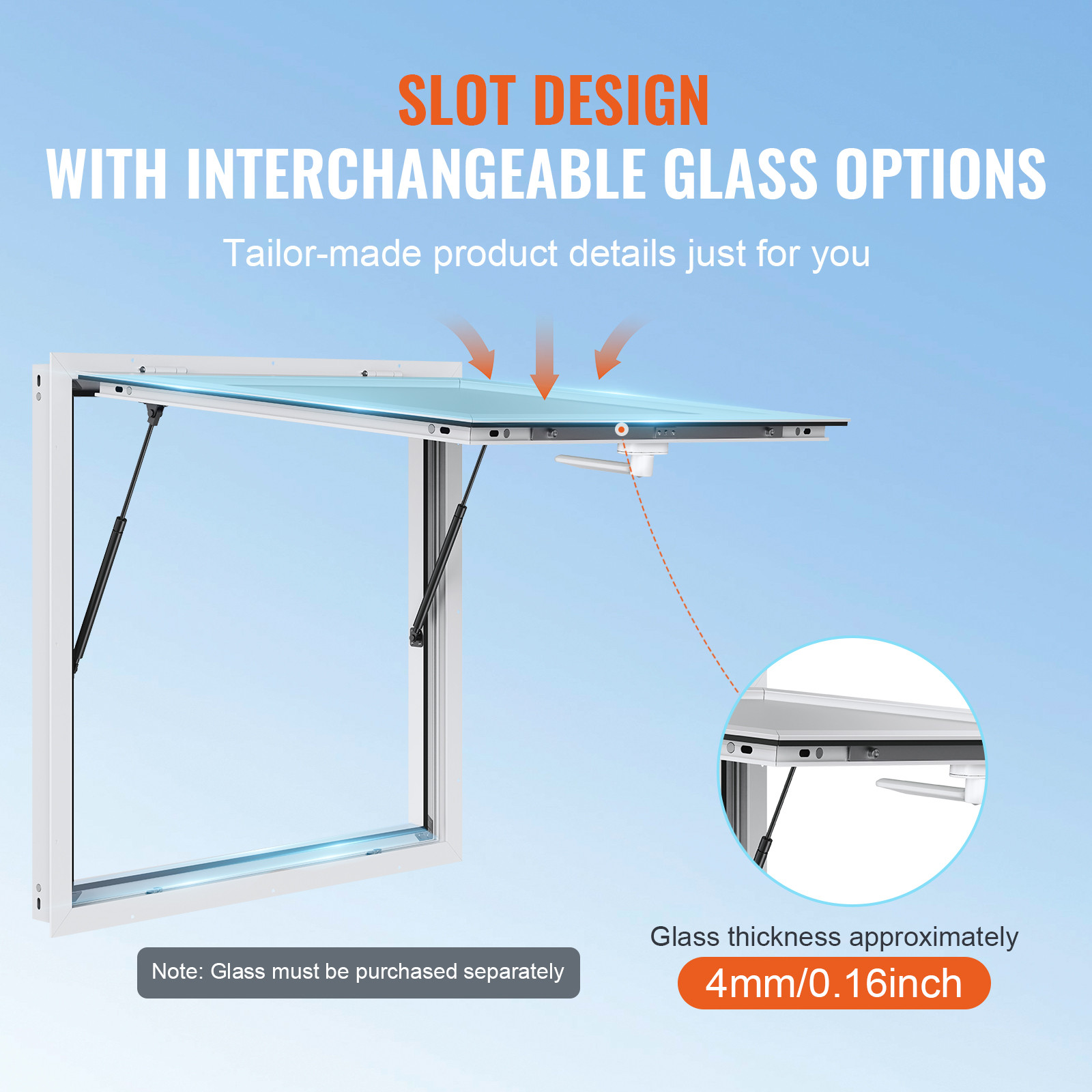 VEVOR 36"L x 36"W Concession Stand Serving Window Food Truck Service Awning