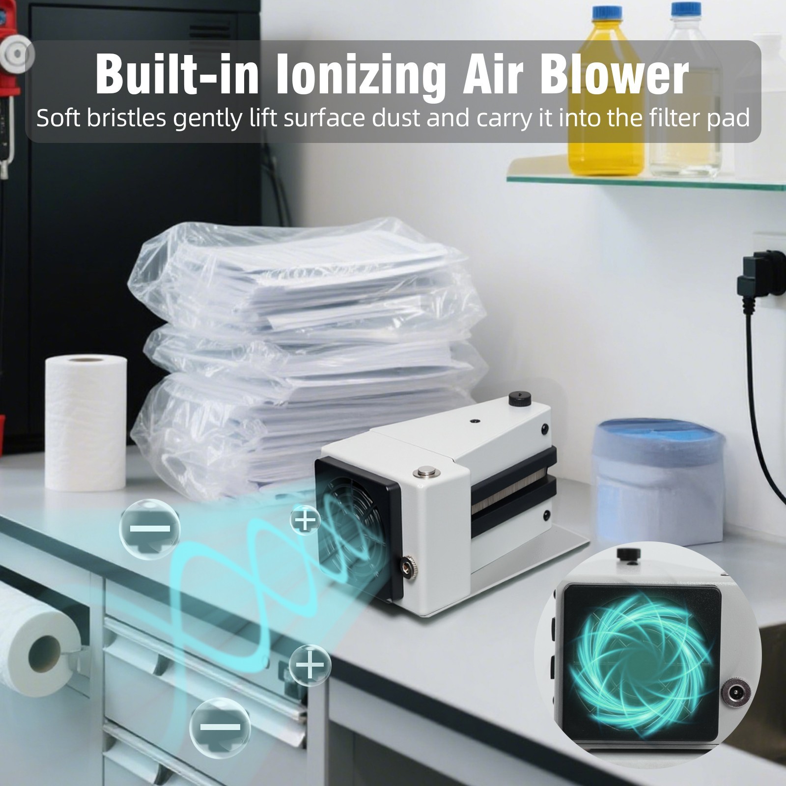 Professional Electric 120/135/35mm/4x5 Film Anti-Static Dust Remover Cleaner US