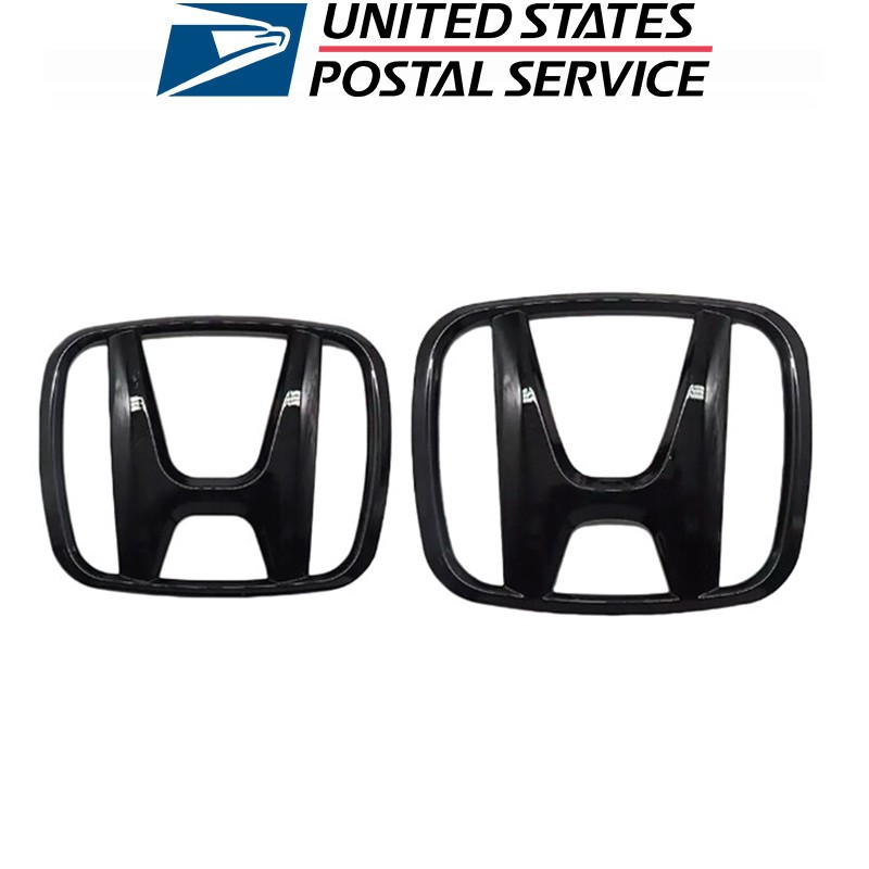 Front Grille Trunk Black Emblem For 2022-2025 Honda Civic Sedan 4-Door F+E Badge