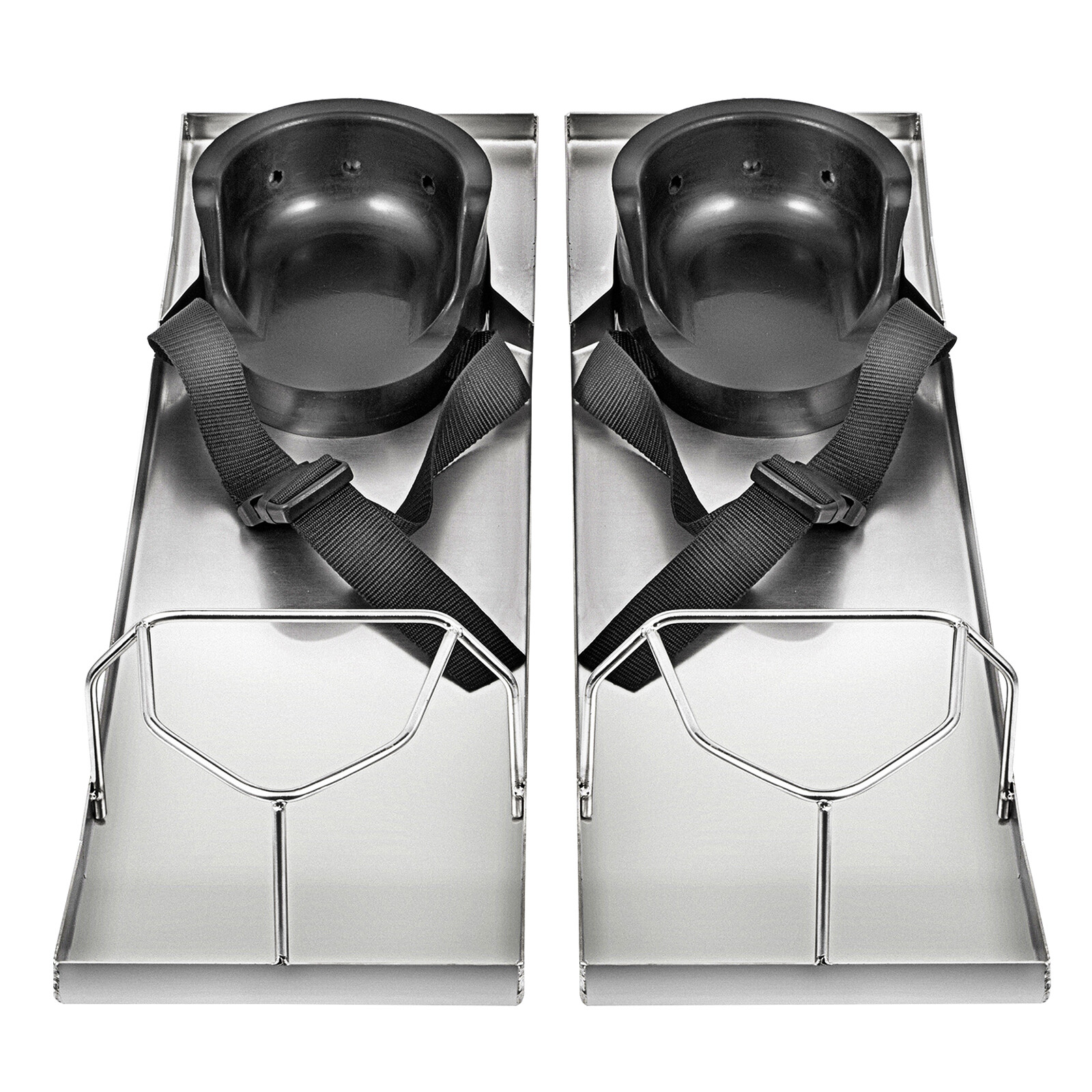 VEVOR Concrete Knee Boards Stainless Knee Sliders 28" x 8" Pair w/ Knee Pads